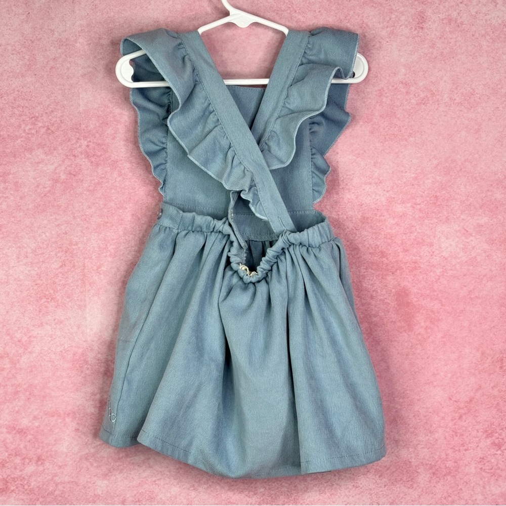 242. btween Blue Ruffle Sleeve Kids Dress 2T - Picture 3 of 5